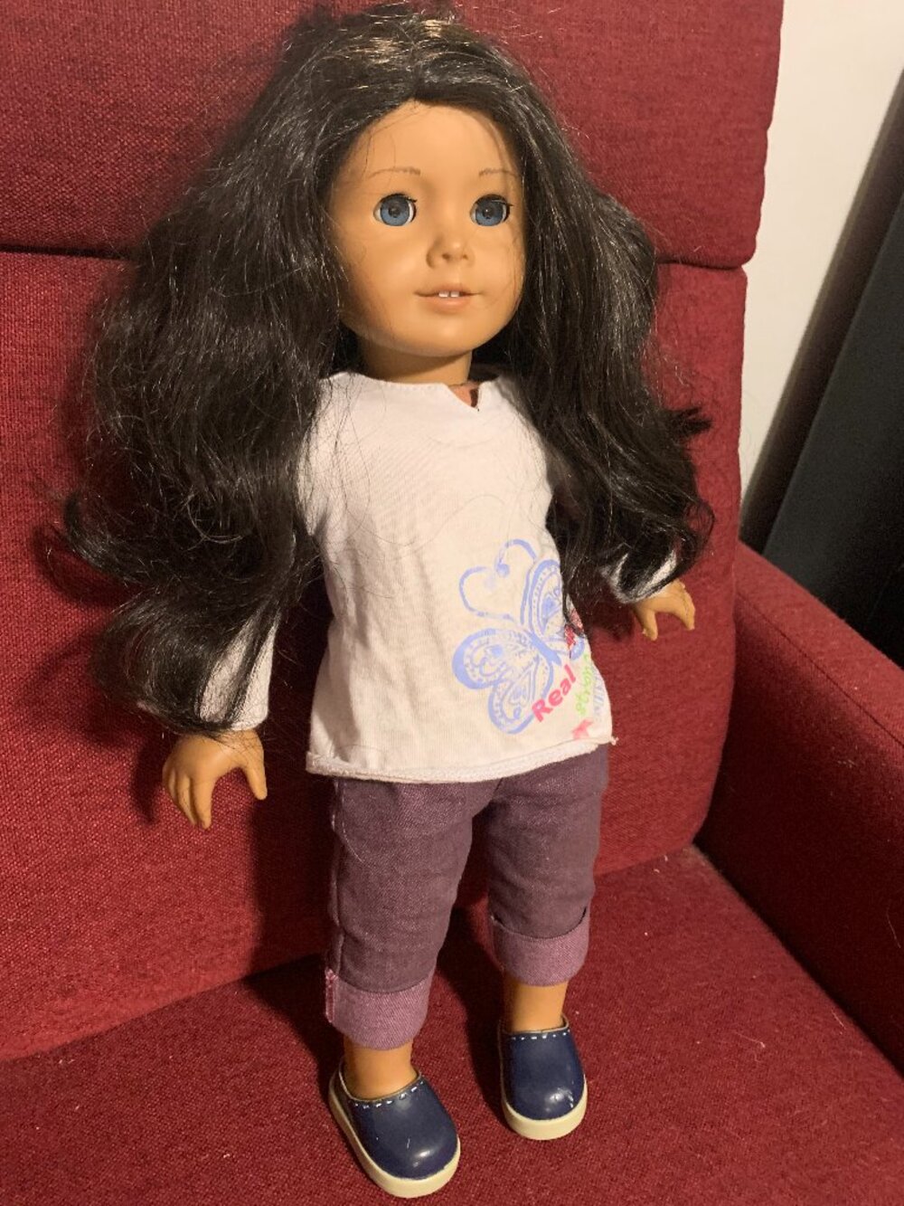American Girl Truly Me DOLL with black hair and blue eyes